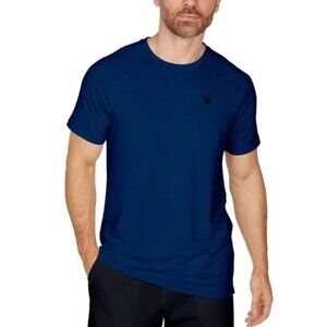 NWT Spyder Active 4-Way Stretch Men's Navy Short Sleeve Lightweight Tee Size M !